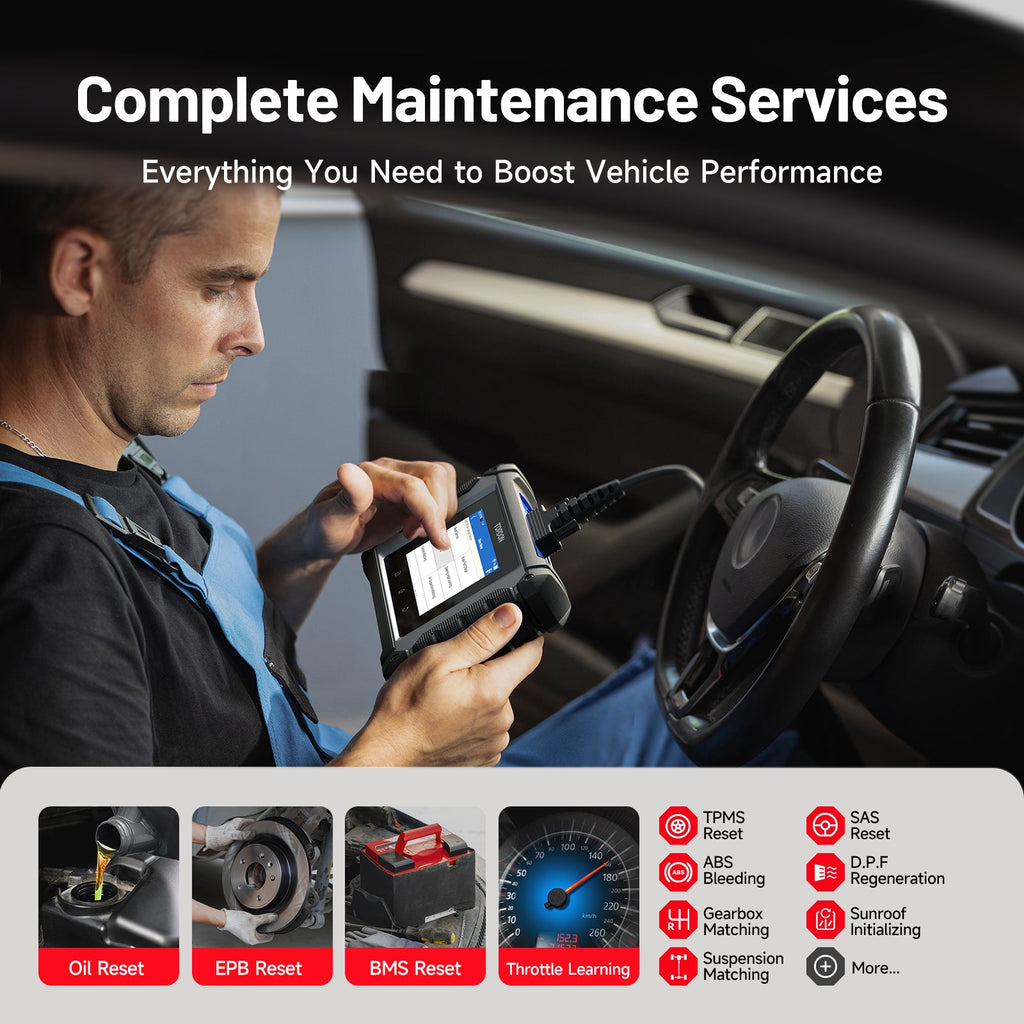 TOPDON 4" Scan Tool for Euro Vehicles, ECU Coding, Free Updates - Ridge Toolbox