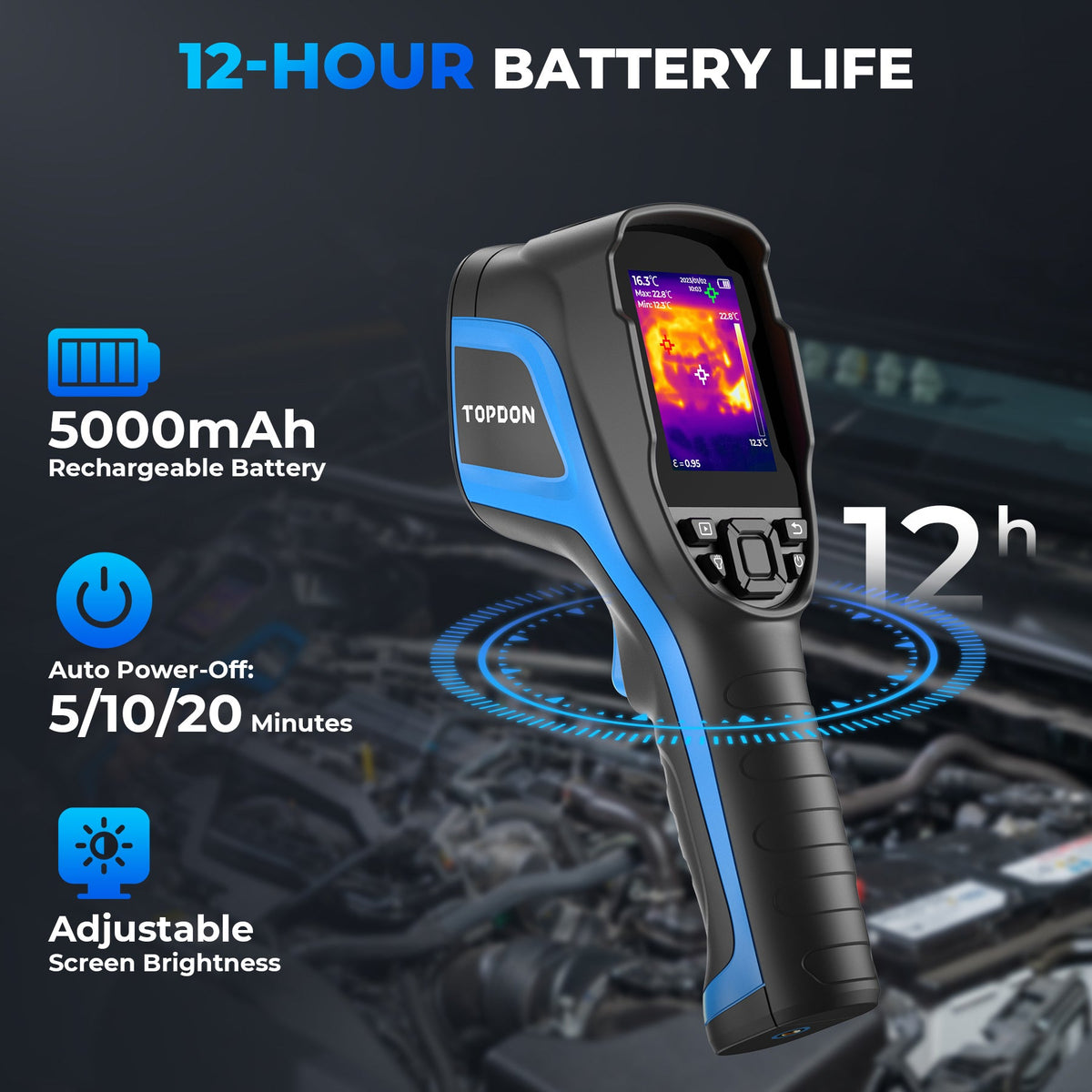 TOPDON Handheld Thermal Imaging Camera, Dual Camera, High Temp Range - Ridge Toolbox