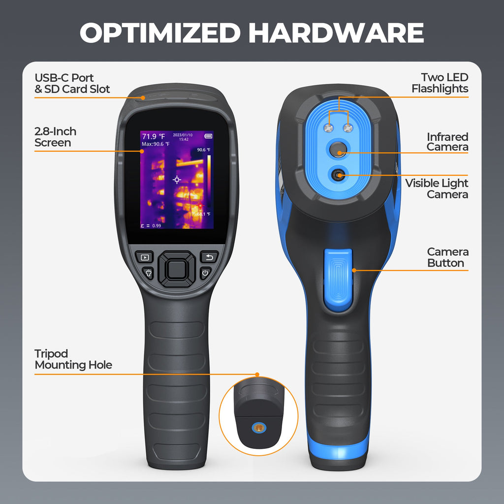 TOPDON Handheld Thermal Imaging Camera, Dual Camera, High Temp Range - Ridge Toolbox
