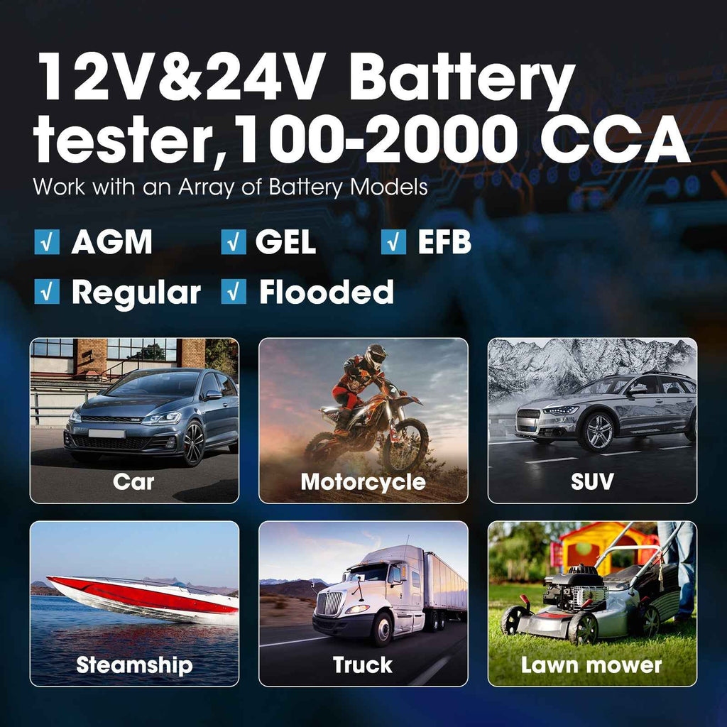 TOPDON 12V Battery & 12V/24V System Tester - Ridge Toolbox