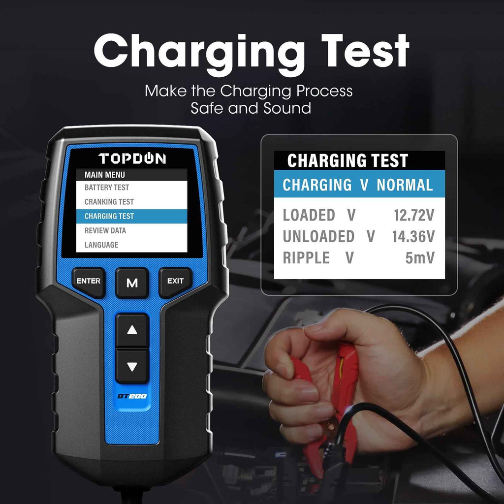 TOPDON 12V Battery & 12V/24V System Tester - Ridge Toolbox