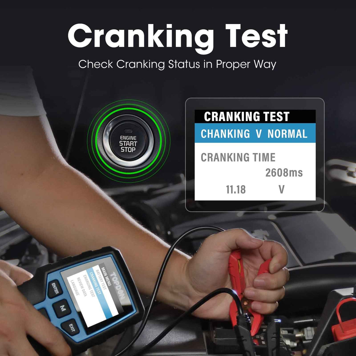 TOPDON 12V Battery & 12V/24V System Tester - Ridge Toolbox