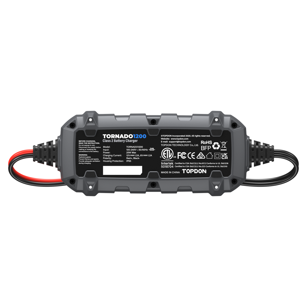 TOPDON 1.2A Smart Battery Charger - Ridge Toolbox