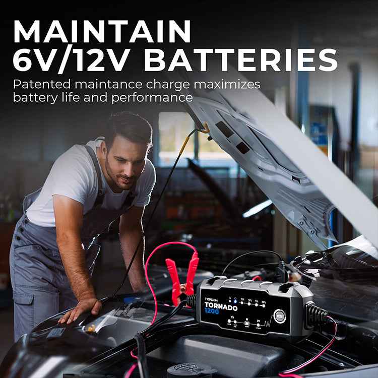 TOPDON 1.2A Smart Battery Charger - Ridge Toolbox