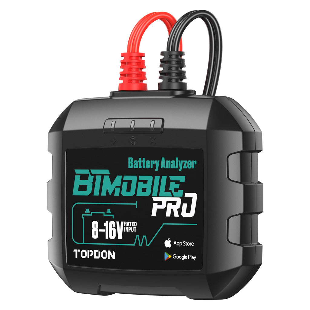 TOPDON 12V Bluetooth Battery and 12V/24V System Tester - Ridge Toolbox