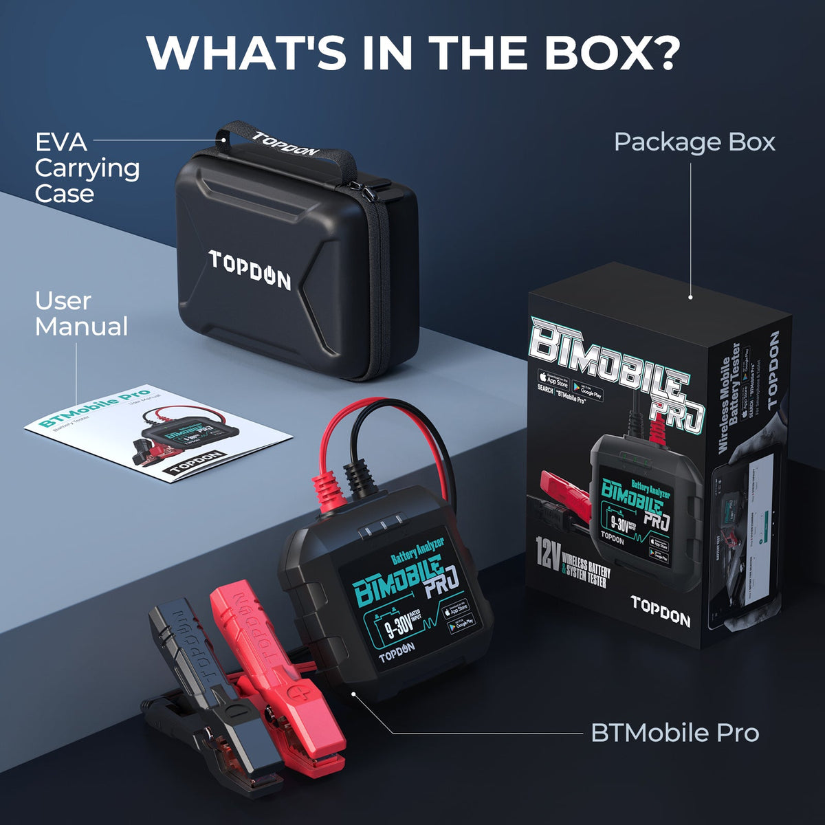 TOPDON 12V Bluetooth Battery and 12V/24V System Tester - Ridge Toolbox