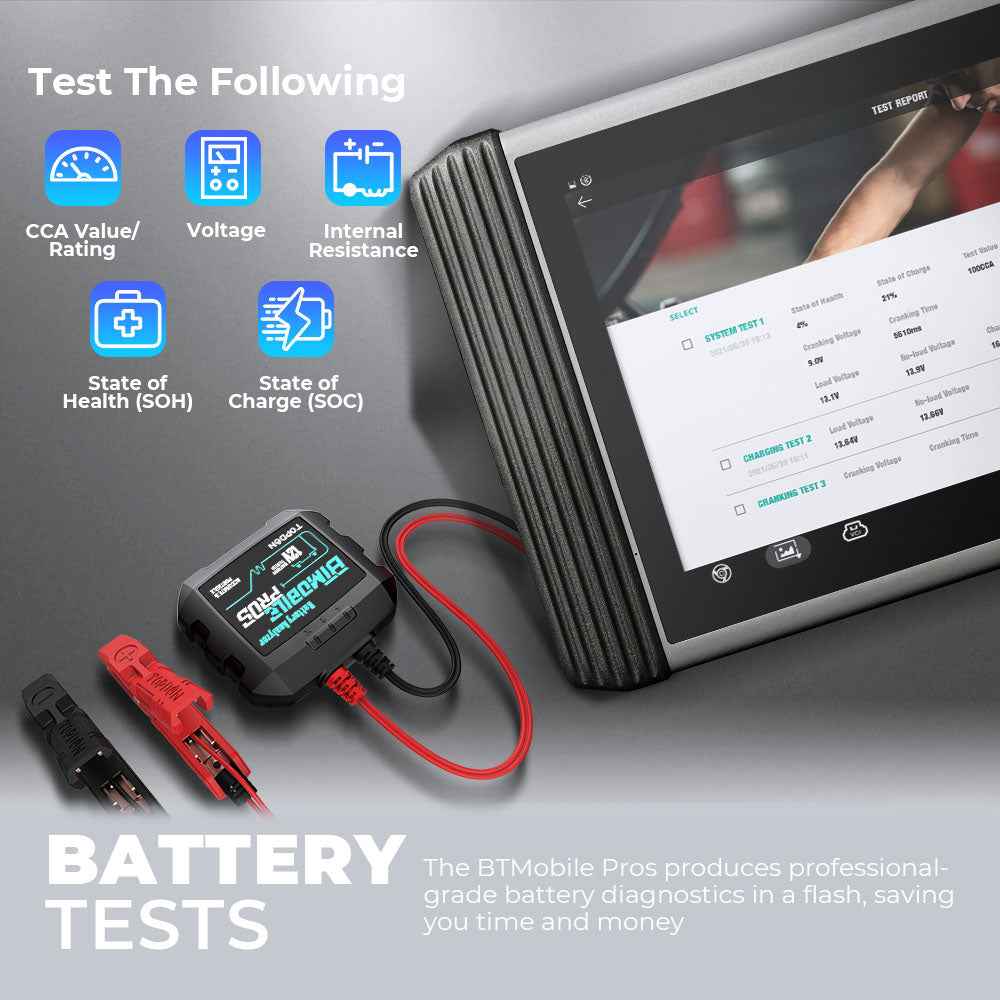 TOPDON 12V Battery & System Tester Compatible w/Phoenix Line - Ridge Toolbox