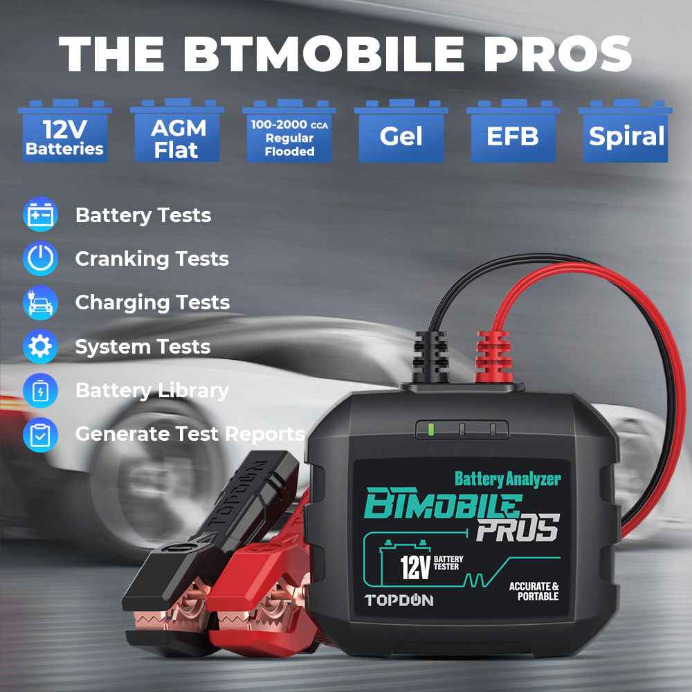 TOPDON 12V Battery & System Tester Compatible w/Phoenix Line - Ridge Toolbox