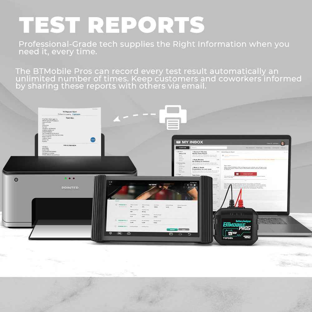 TOPDON 12V Battery & System Tester Compatible w/Phoenix Line - Ridge Toolbox
