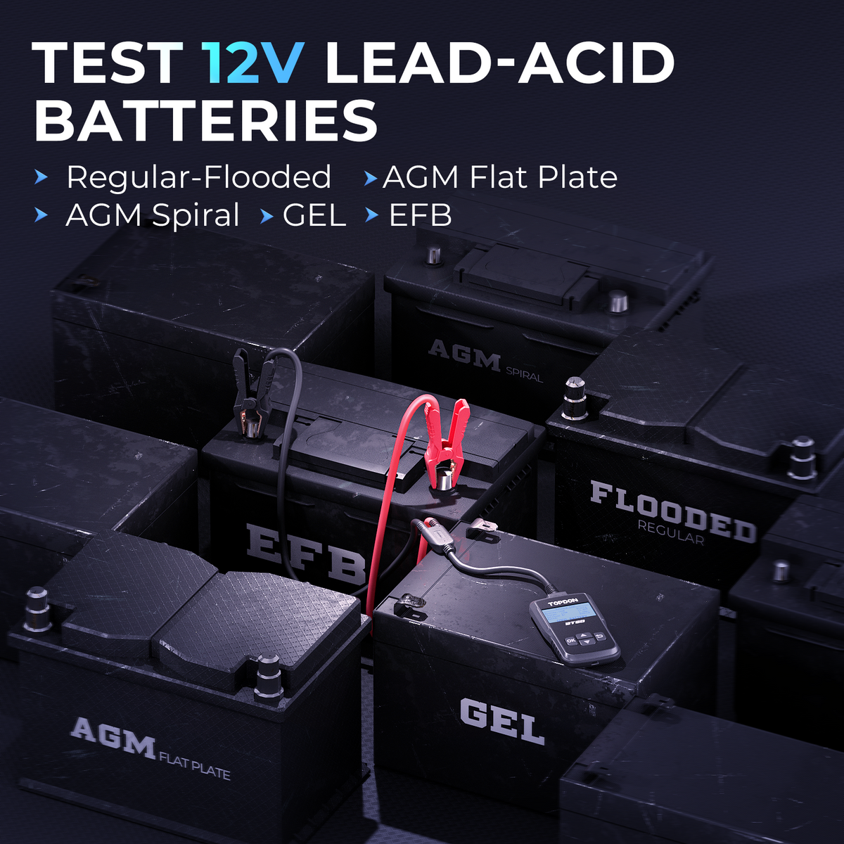 TOPDON Battery, Charging & Cranking System Tester - Ridge Toolbox