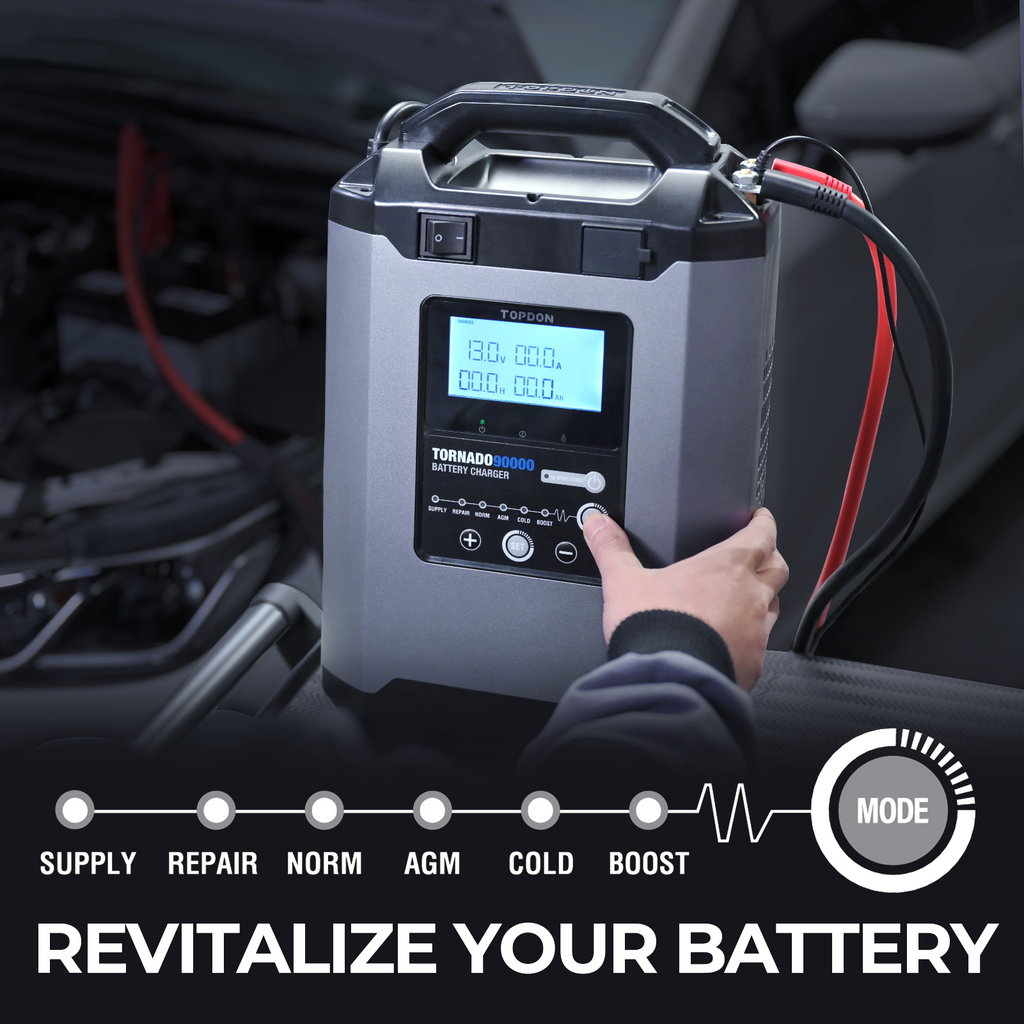 TOPDON 90A Stable Power Supply & Smart Charger 12V/24V - Ridge Toolbox