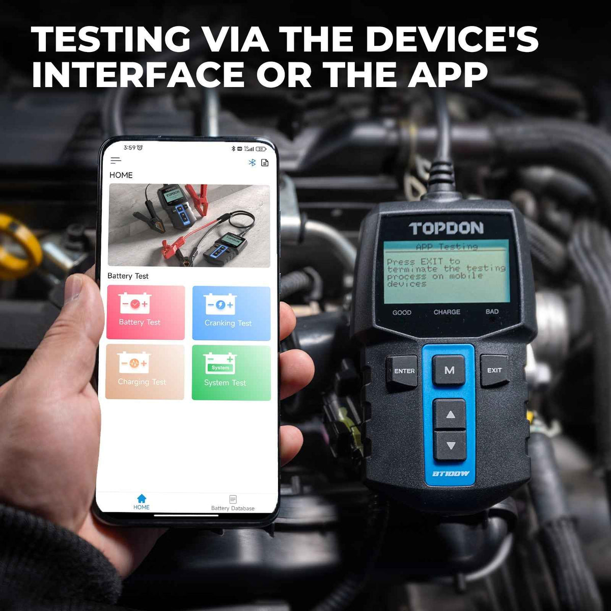 TOPDON Bluetooth 12V Battery & System Tester - Ridge Toolbox