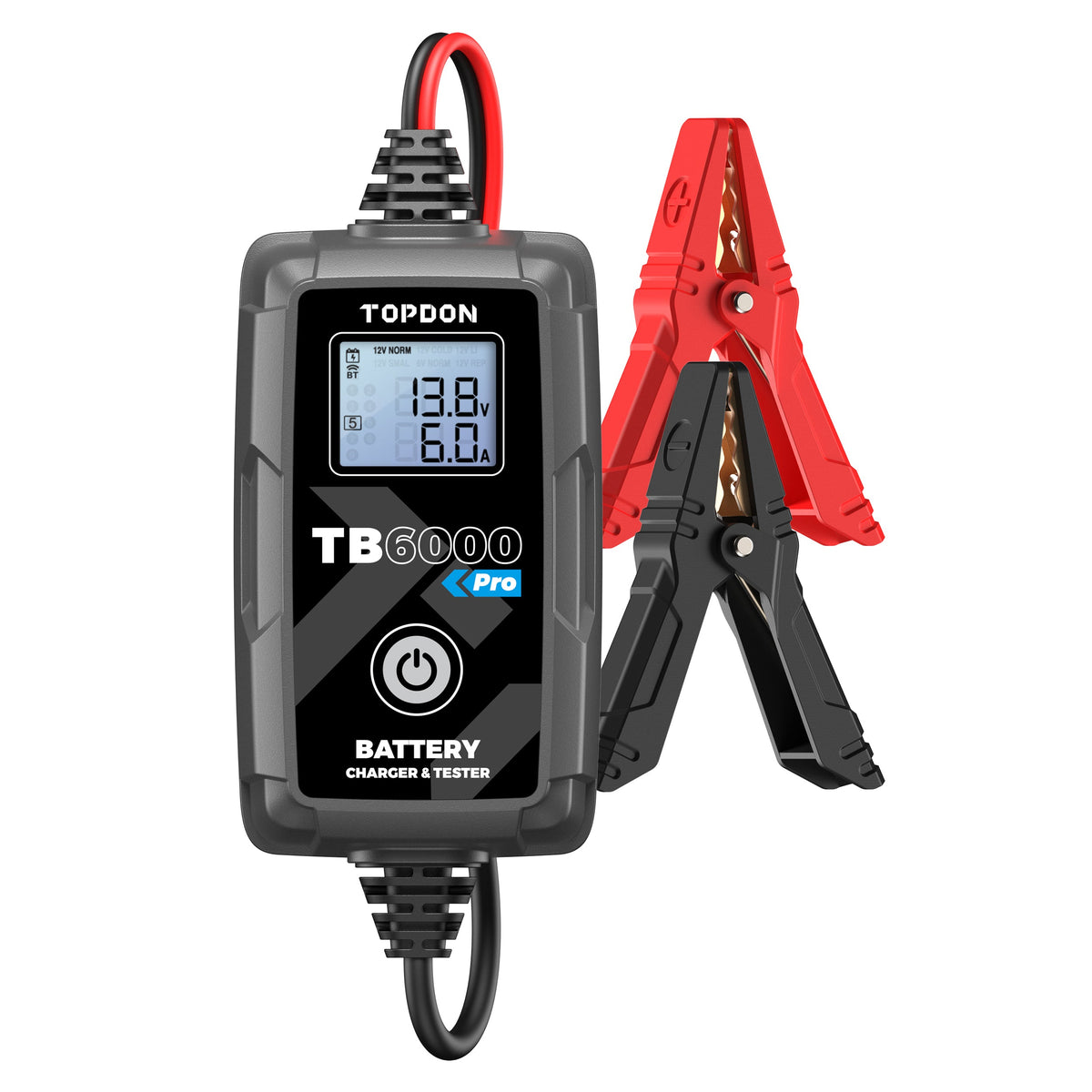 TOPDON 2-in-1 6A Battery Charger & Battery Tester with App - Ridge Toolbox