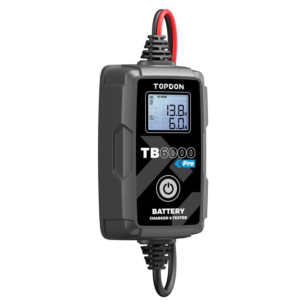 TOPDON 2-in-1 6A Battery Charger & Battery Tester with App - Ridge Toolbox