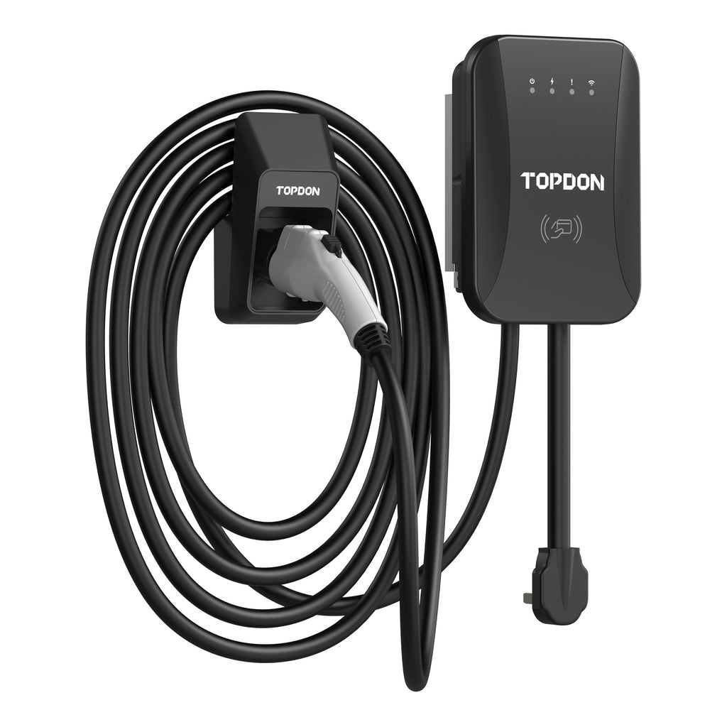TOPDON 40A Level 2 EV Charger w/25FT Cable J1772 Plug, RFID Mode - Ridge Toolbox