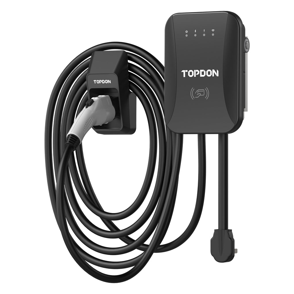 TOPDON 40A Level 2 EV Charger w/25FT Cable J1772 Plug, RFID Mode - Ridge Toolbox