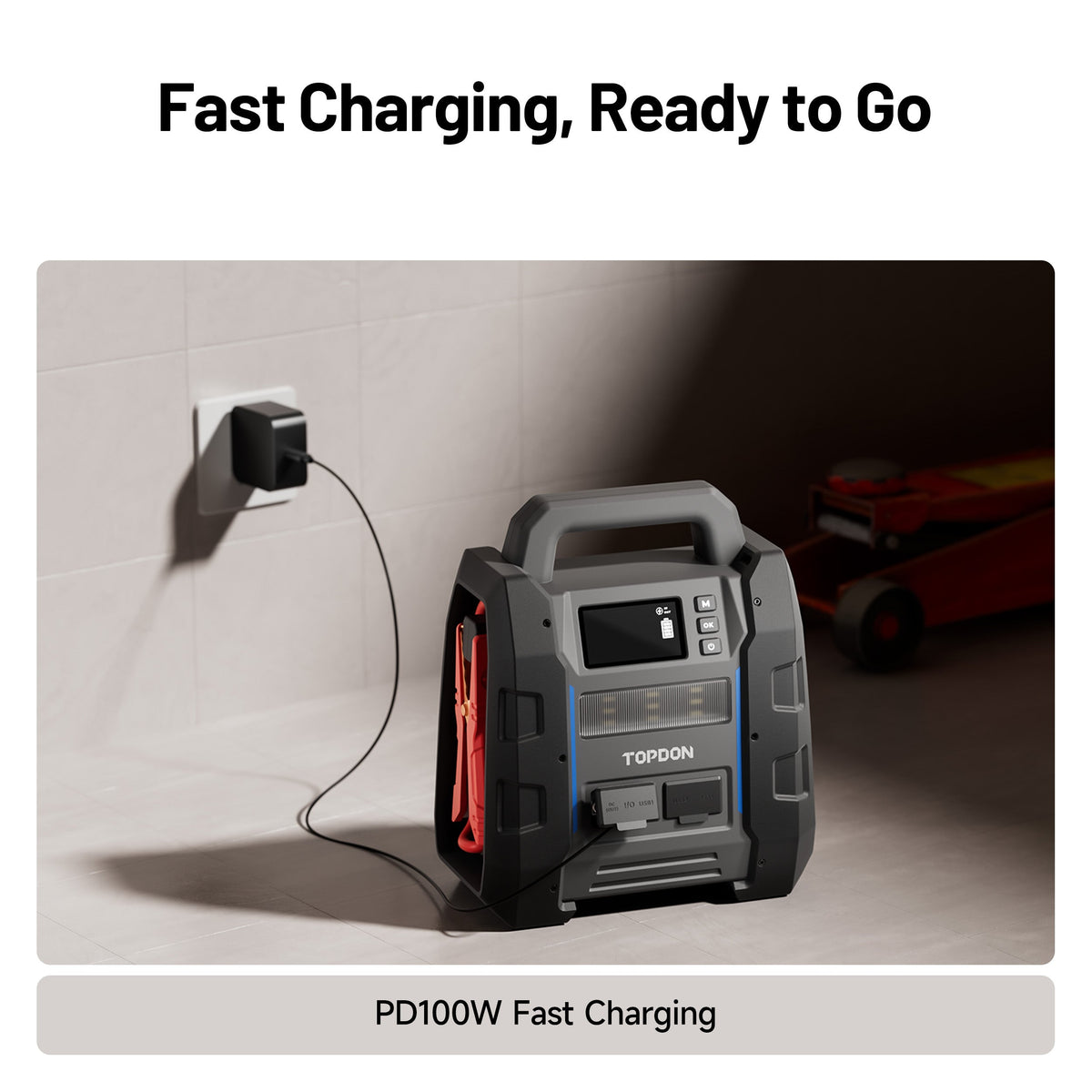 TOPDON 2-in-1 4500 Peak Amp Jump Starter & Battery/System Tester - Ridge Toolbox