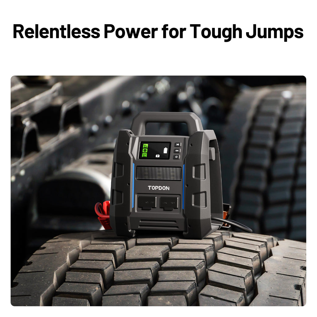 TOPDON 2-in-1 4500 Peak Amp Jump Starter & Battery/System Tester - Ridge Toolbox