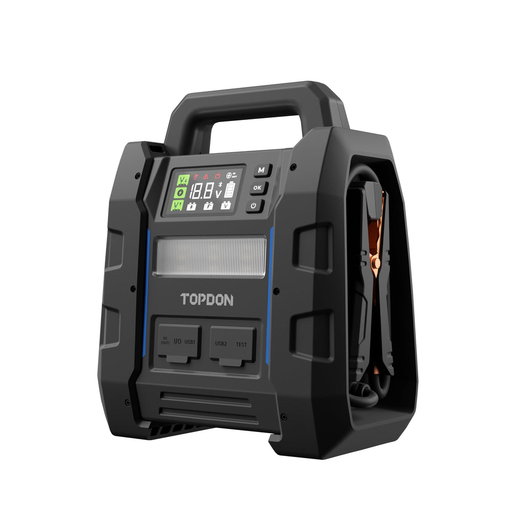 TOPDON 2-in-1 4500 Peak Amp Jump Starter & Battery/System Tester - Ridge Toolbox