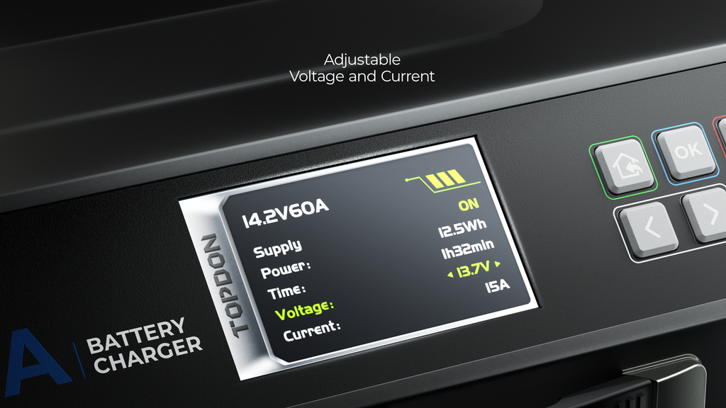 TOPDON 120A Stable Power Supply & 12V Battery Charger - 16.5 Ft. - Ridge Toolbox