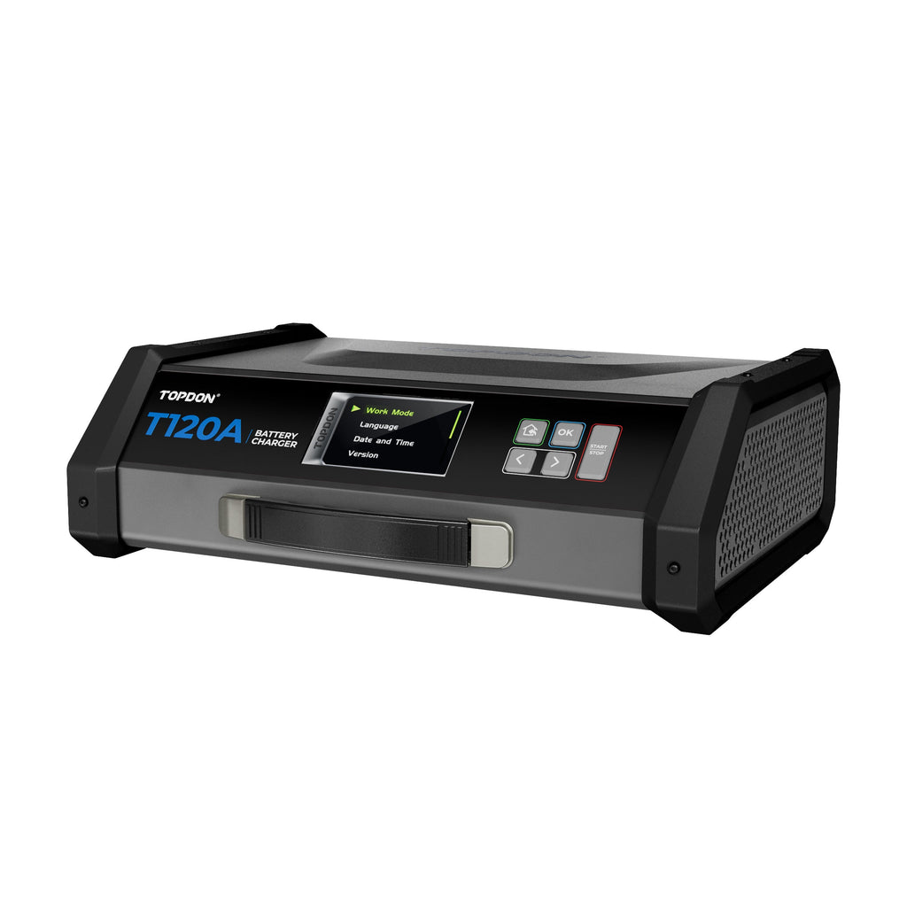 TOPDON 120A Stable Power Supply & 12V Battery Charger - 16.5 Ft. - Ridge Toolbox