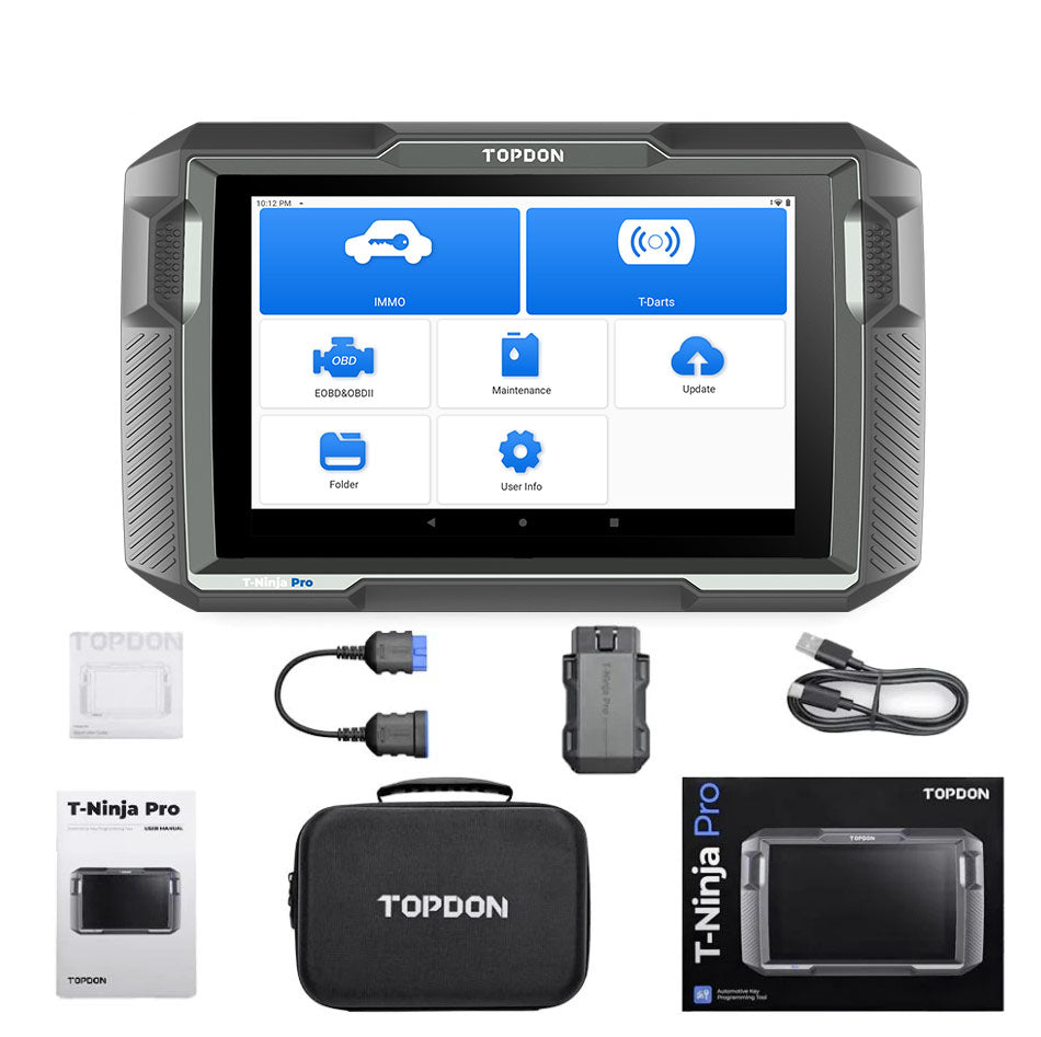 TOPDON 8" Tablet Key Programming Tool Read Pins, Add & Erase Keys - Ridge Toolbox
