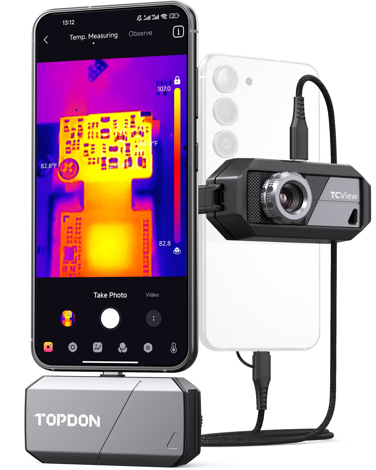 TOPDON Thermal Imaging Camera for Android Devices 9mm Adj. Lens - Ridge Toolbox