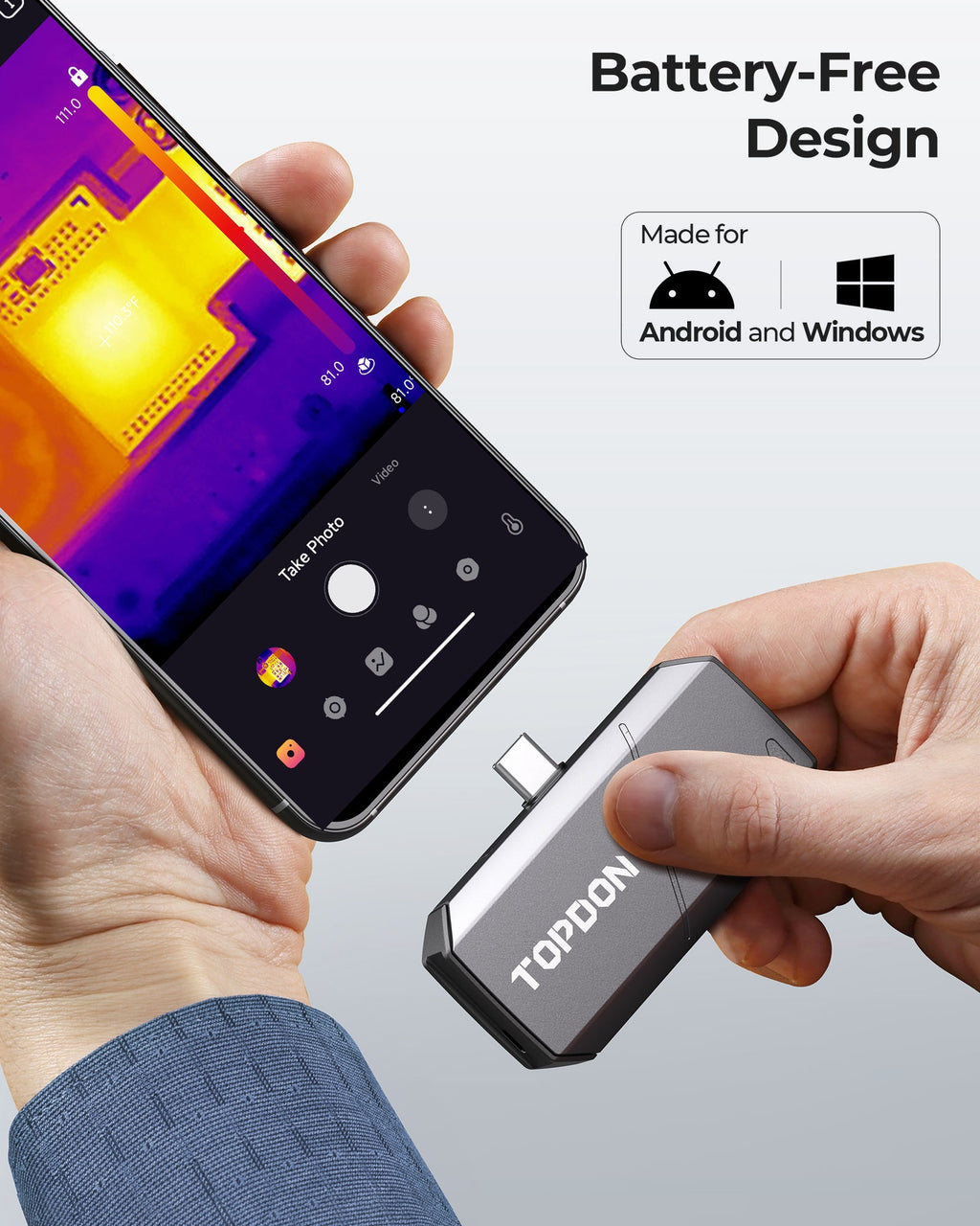 TOPDON Thermal Imaging Camera for Android Devices 9mm Adj. Lens - Ridge Toolbox