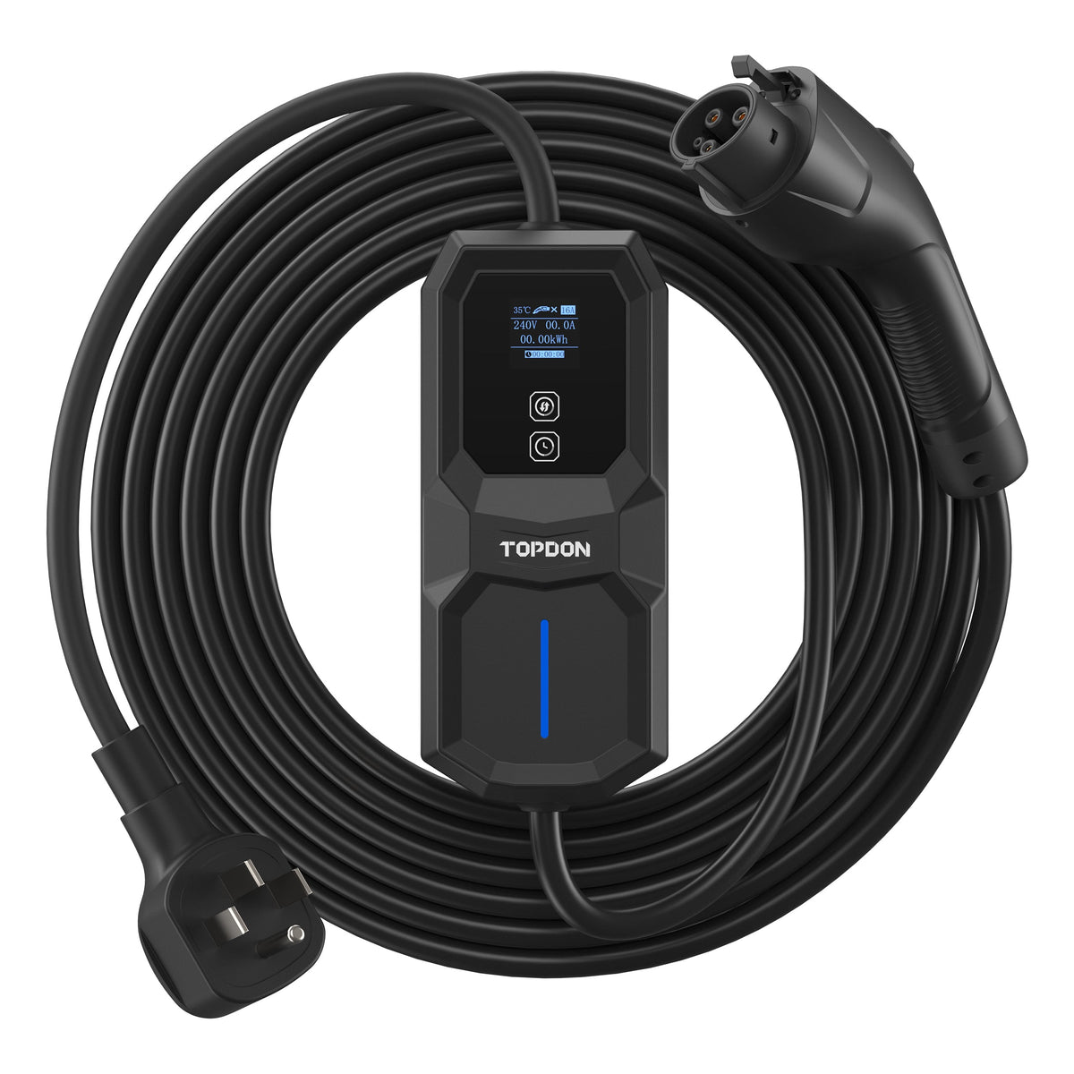 TOPDON Level 2 Portable EV Charger 32A, NEMA14-50P w/5-15P Adaptor - Ridge Toolbox