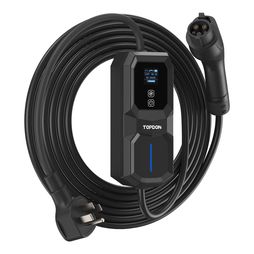 TOPDON Level 2 Portable EV Charger 32A, NEMA14-50P w/5-15P Adaptor - Ridge Toolbox
