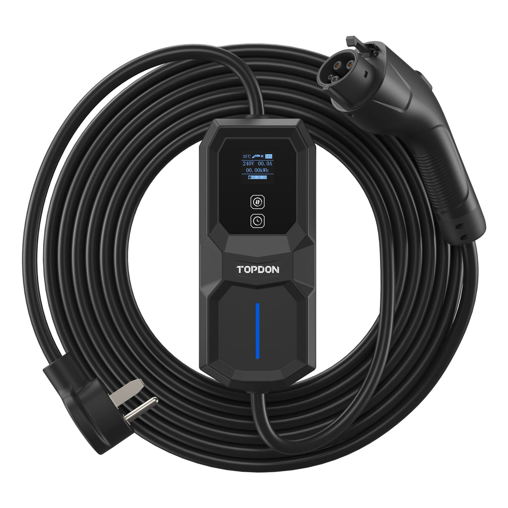 TOPDON Level 2 Portable EV Charger 32A, NEMA 6-50 Plug - Ridge Toolbox