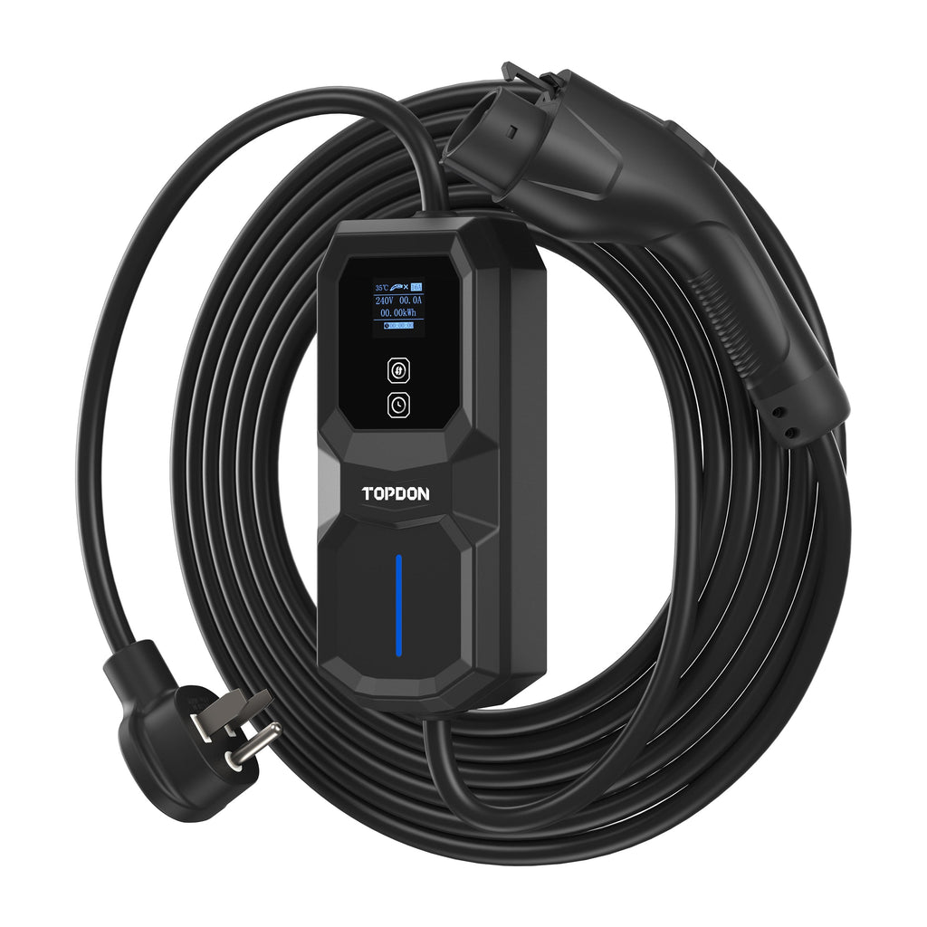 TOPDON Level 2 Portable EV Charger 32A, NEMA 6-50 Plug - Ridge Toolbox