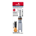 Vessel CRYSTALINE Ratchet Screwdriver with 8PC. Insert Bit - professional screwdrivers