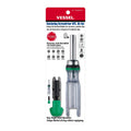 Vessel CRYSTALINE Ratchet Screwdriver with 8PC. Insert Bit - professional screwdrivers