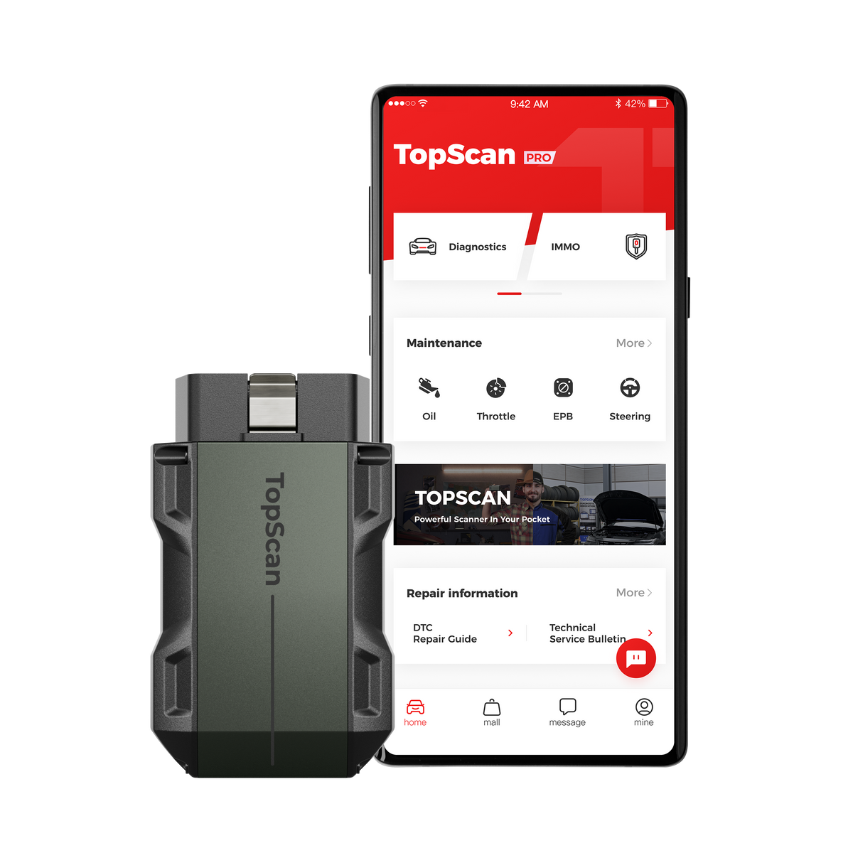 TOPDON Pocket-Size Bluetooth Scan Tool w/ Bi-Directional Controls - Ridge Toolbox