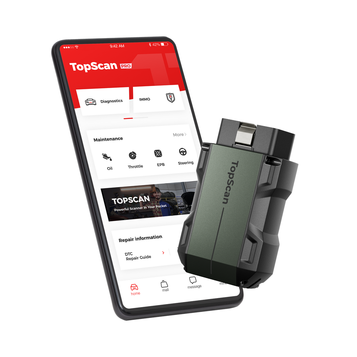 TOPDON Pocket-Size Bluetooth Scan Tool w/ Bi-Directional Controls - Ridge Toolbox
