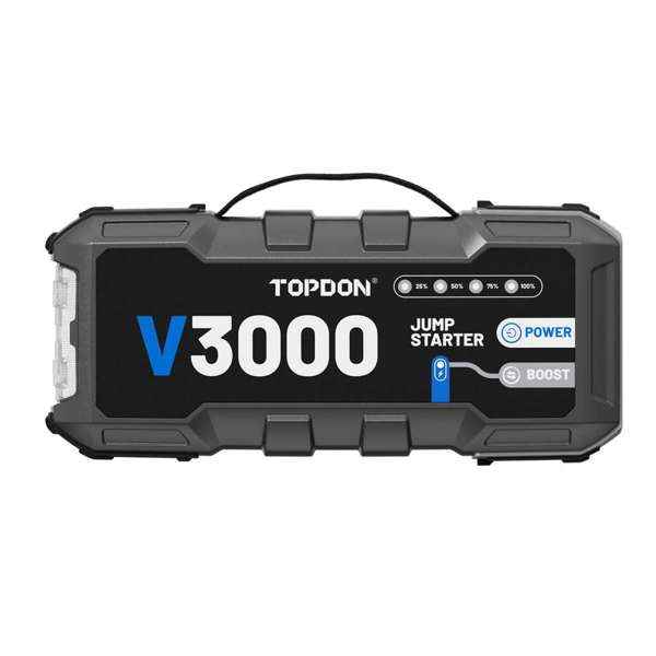 TOPDON 3000 Peak Amp Battery Jump Starter, Power Bank, & Flashlight - Ridge Toolbox