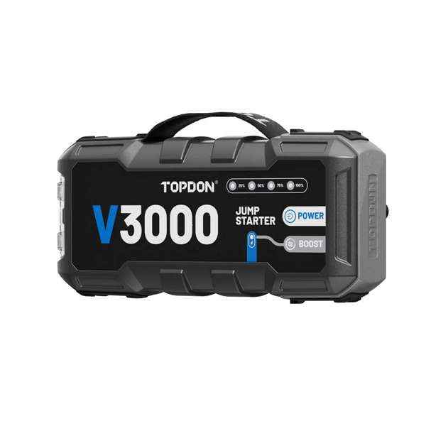 TOPDON 3000 Peak Amp Battery Jump Starter, Power Bank, & Flashlight - Ridge Toolbox