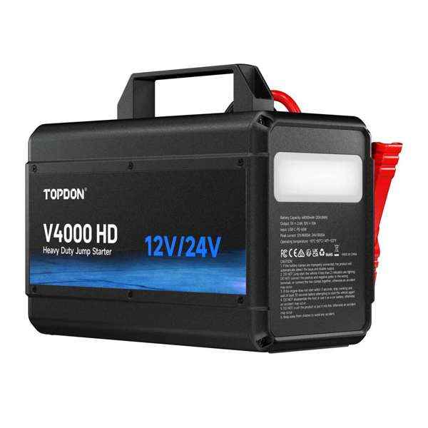 TOPDON 12V/24V 4000A Jump Starter - Ridge Toolbox