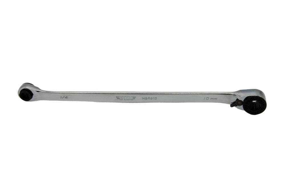 VIM Tools - 8'' HEAVY DUTY HEX BIT RATCHET 1/4" X 10MM REVERSIBLE