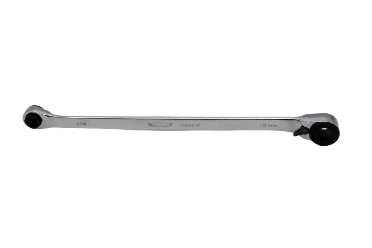VIM Tools - 8'' HEAVY DUTY HEX BIT RATCHET 1/4" X 10MM REVERSIBLE