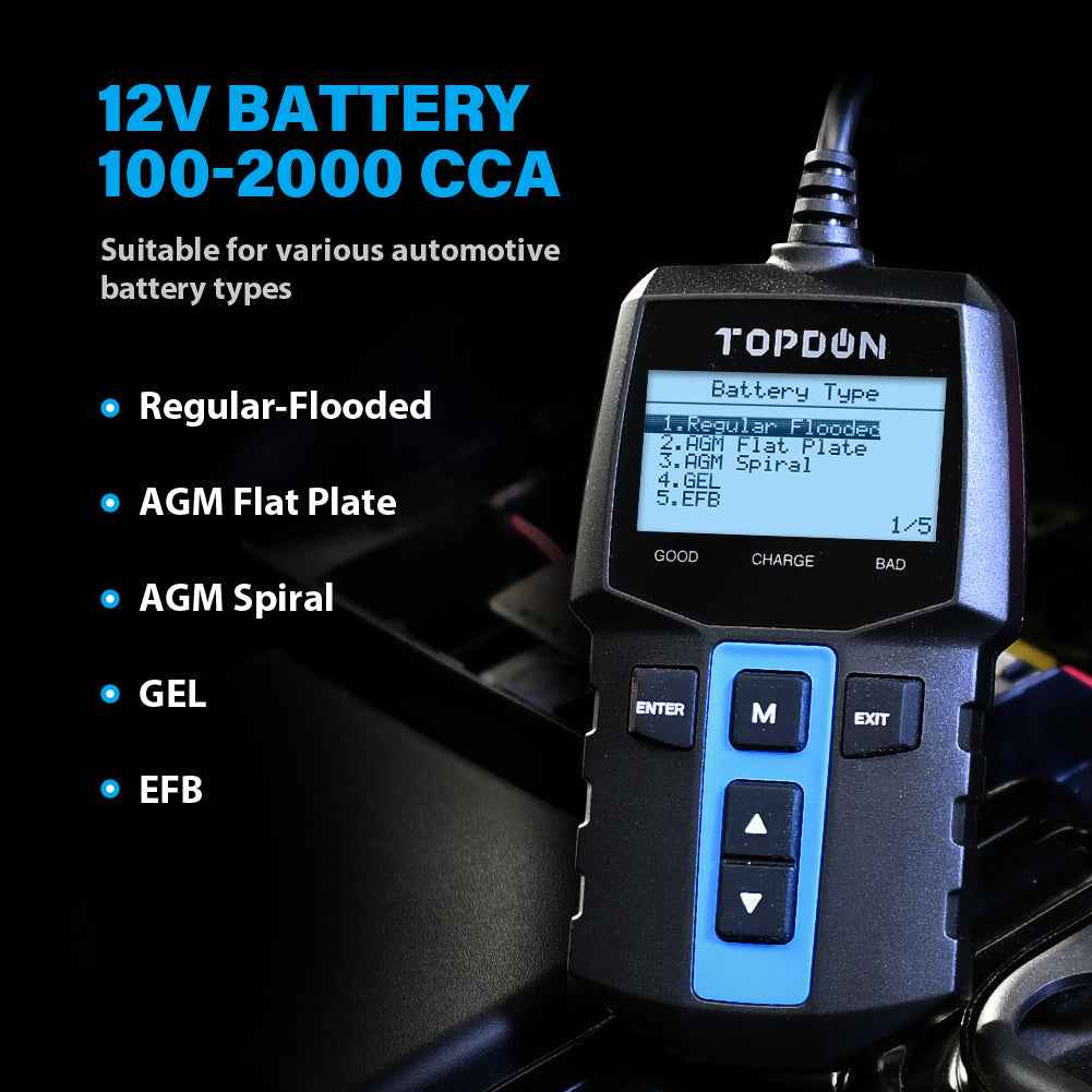 TOPDON 12V Battery & System Tester - Ridge Toolbox