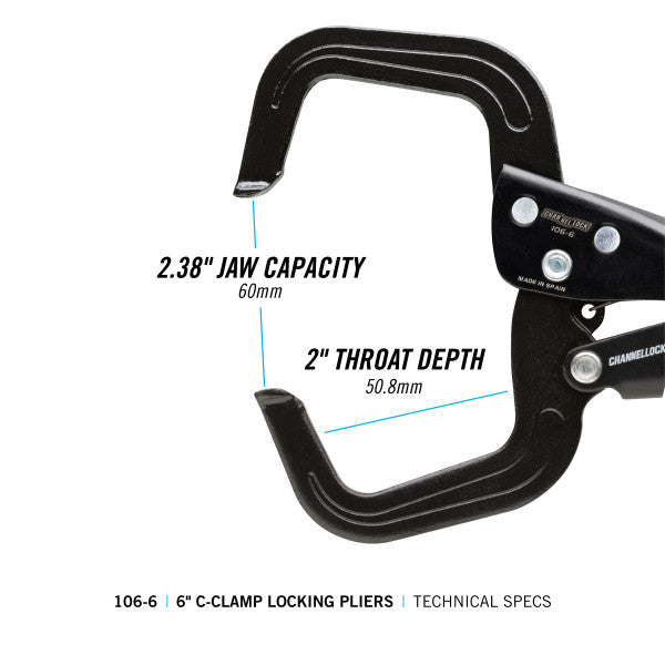 Channellock 6-Inch C-Clamp Locking Pliers