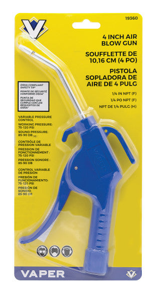 4 in. Pistol Grip Nylon Blow Gun (19360) - Ridge Toolbox