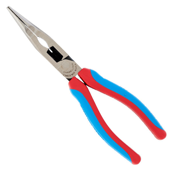 Channellock 8-Inch Bent Nose Pliers with Cutter - CODE BLUE® XLT™ Design - Ridge Toolbox