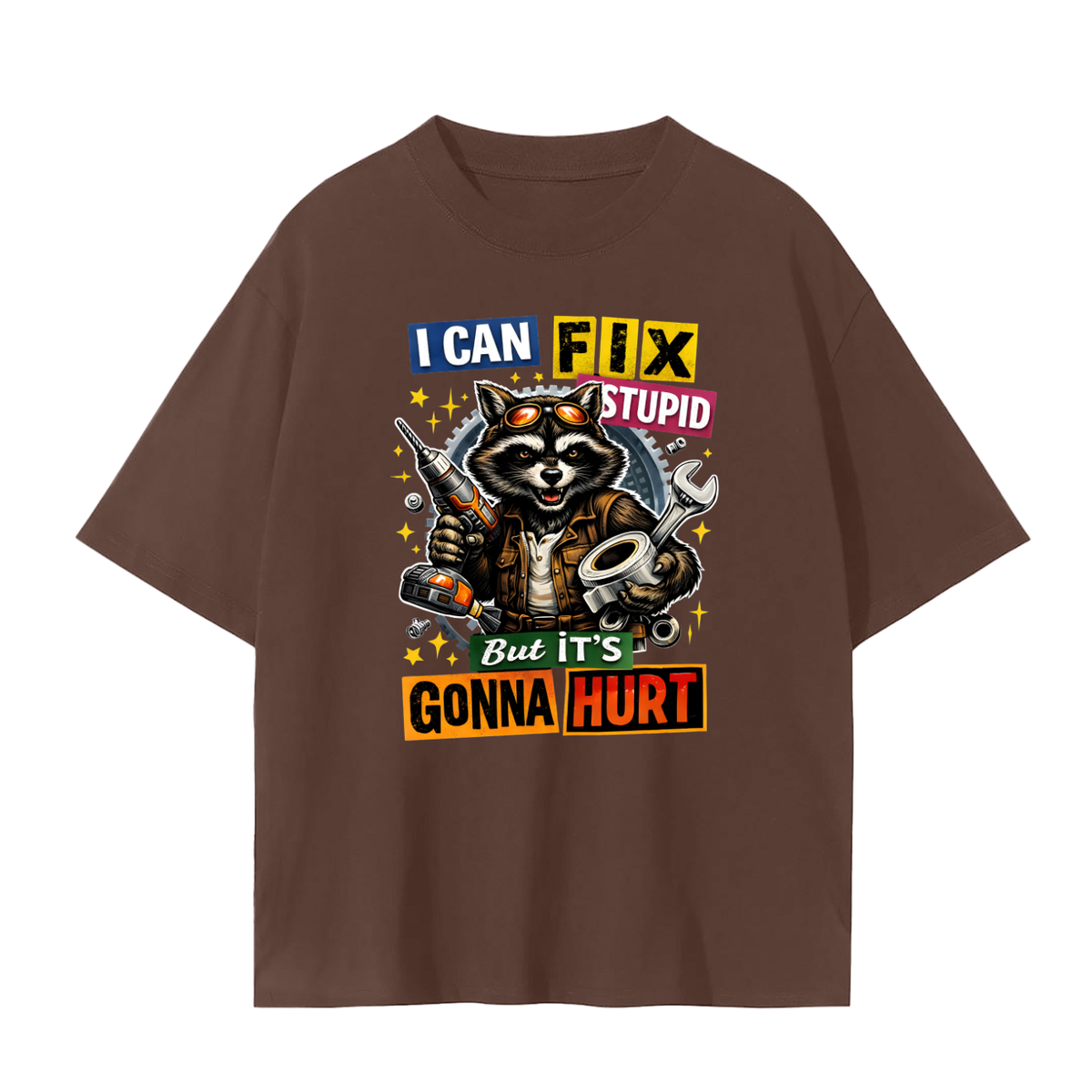 RTB,tshirt,mechanic,tee,raccoon