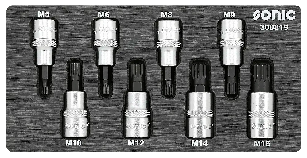 Sonic Tools - BMCS Bit Socket Set 1/2" Spline 8-pcs - Ridge Toolbox