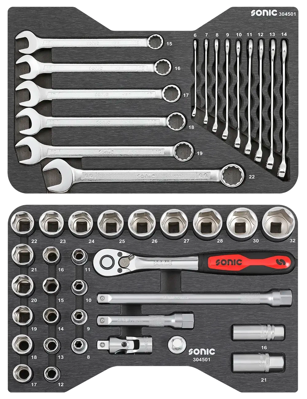 Sonic Tools - BMCS Socket and Wrench Set 1/2" 45-pcs - Ridge Toolbox