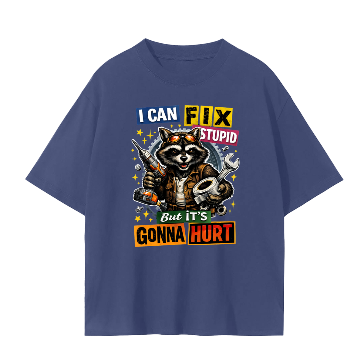 RTB,tshirt,mechanic,tee,raccoon