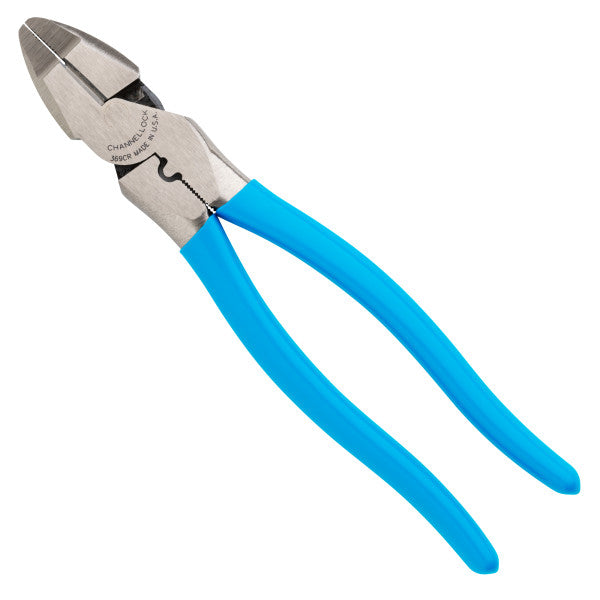 Channellock Linemen Pliers 9.5-Inch XLT Round Nose with Crimper - Ridge Toolbox
